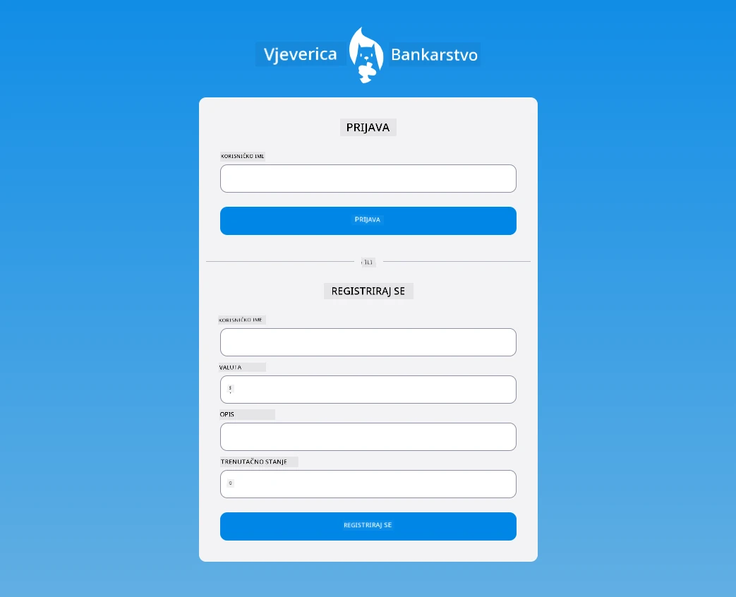 Screenshot of the login page after adding CSS styles