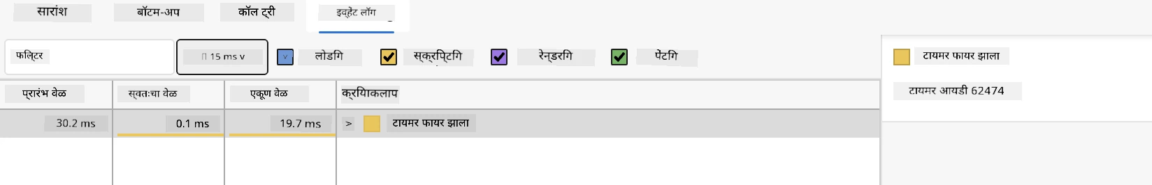 Edge इव्हेंट लॉग