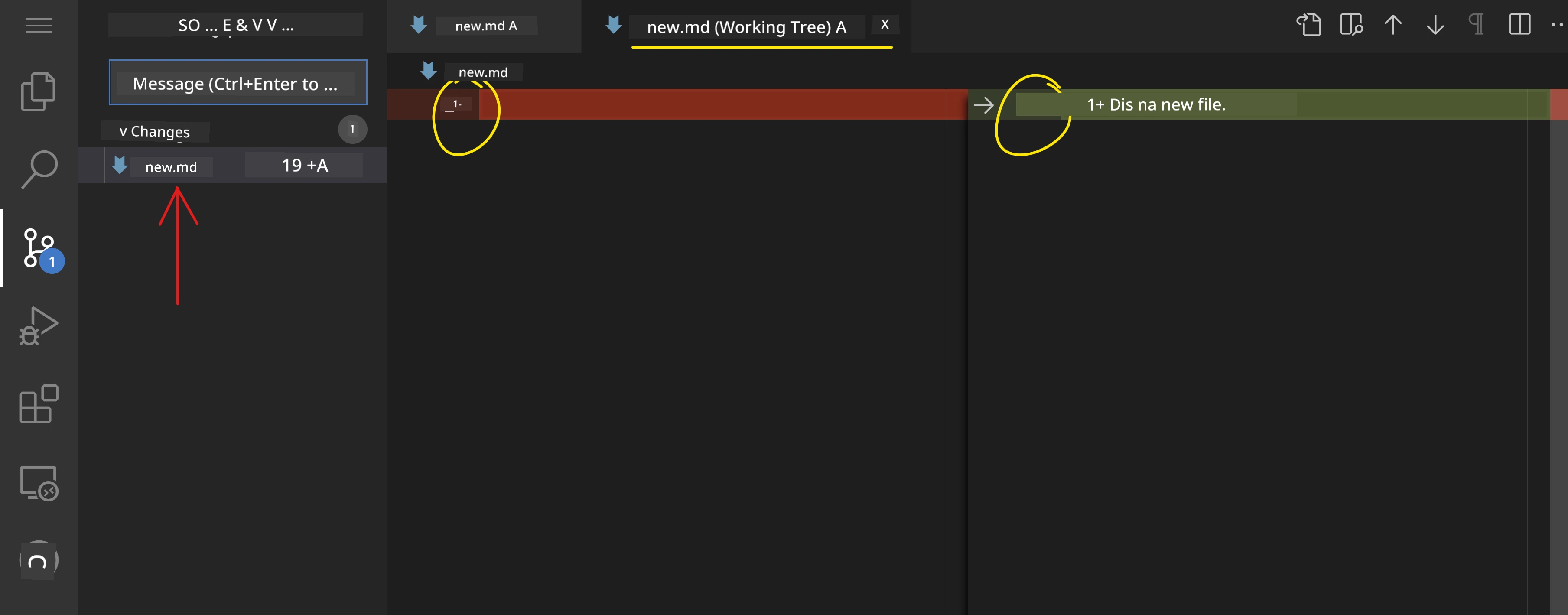 Viewing changes in Source Control