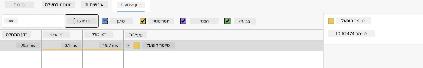 יומן אירועים Edge