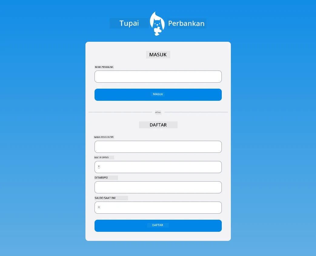 Screenshot halaman login setelah menambahkan gaya CSS