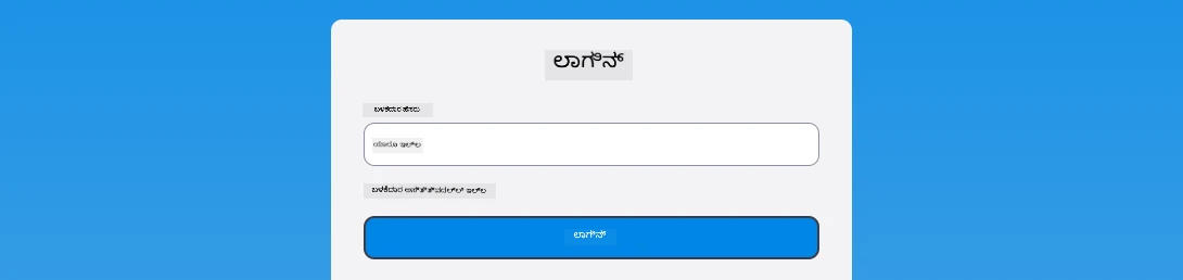 Screenshot showing the error message displayed during login