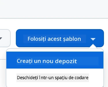 Create from template interface showing the green "Use this template" button