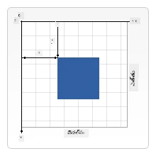 the canvas's grid