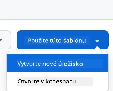 Create from template interface showing the green "Use this template" button