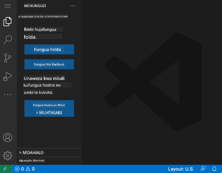Kiolesura cha kawaida cha VSCode.dev