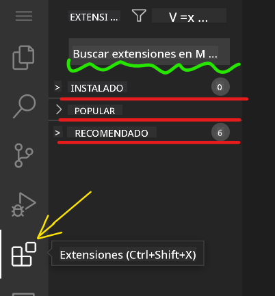 Ver extensiones