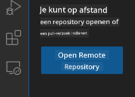 Externe repository openen