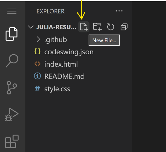 Creating a new file
