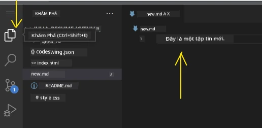 Chỉnh sửa tệp trong VSCode.dev