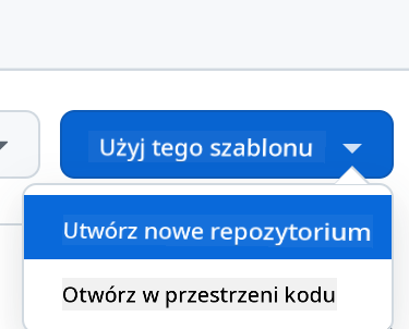 Create from template interface showing the green "Use this template" button