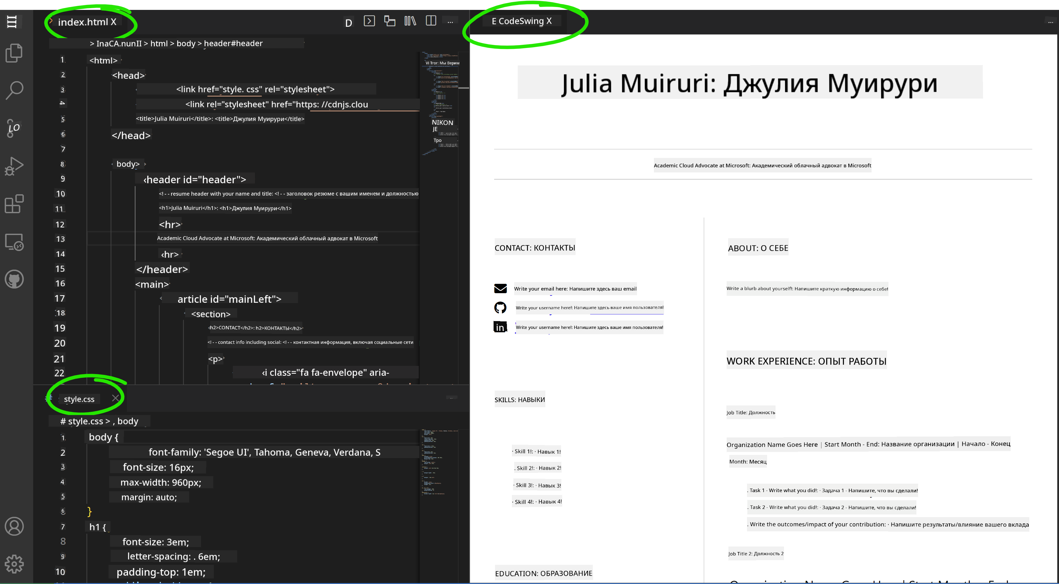 Расширение CodeSwing с предварительным просмотром
