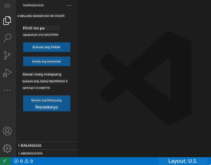 Default VSCode.dev interface