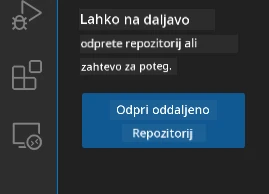 Odpri oddaljeno skladišče