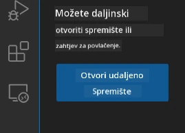 Otvaranje udaljenog repozitorija