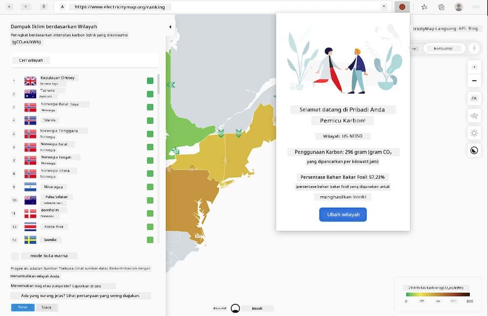 ekstensi browser berwarna hijau