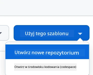 Create from template interface showing the green "Use this template" button