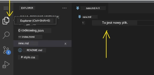 Edycja pliku w VSCode.dev