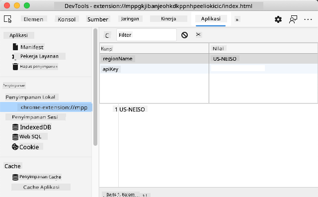 Panel local storage