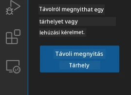 Távoli tárhely megnyitása