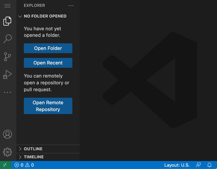 Default VSCode.dev