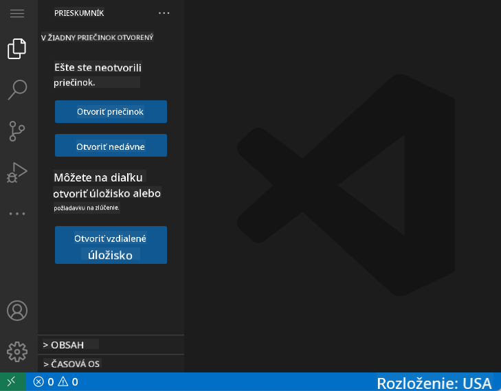 Default VSCode.dev interface