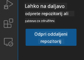 Odpri oddaljeno skladišče