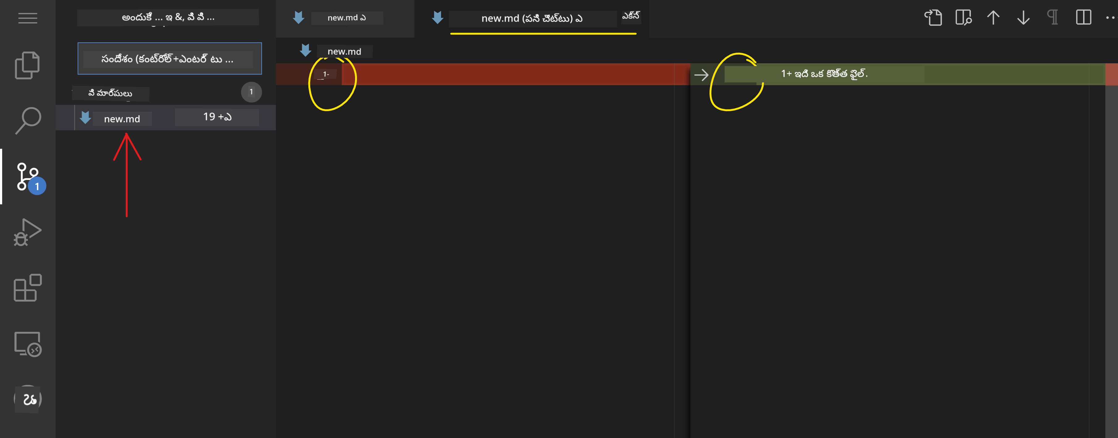 Viewing changes in Source Control