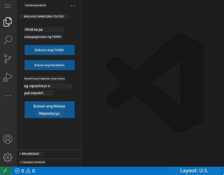 Default VSCode.dev interface