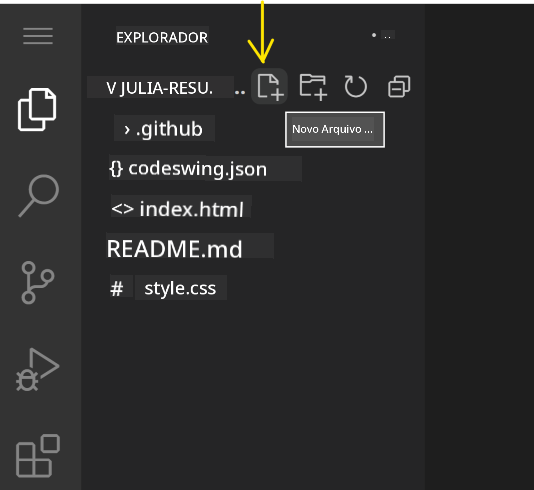 Criando um novo arquivo