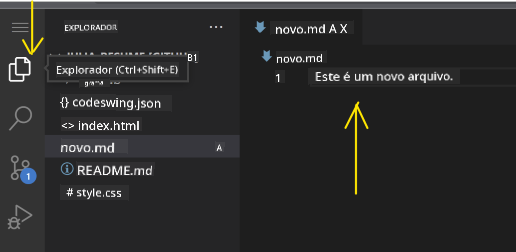 Editando arquivos no VSCode.dev