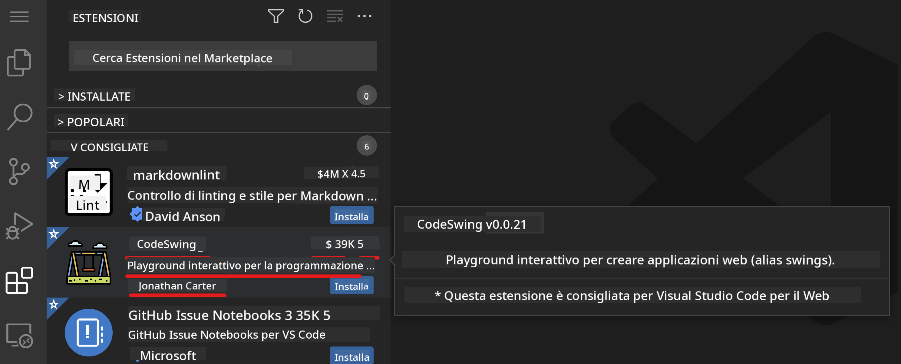 Extension details