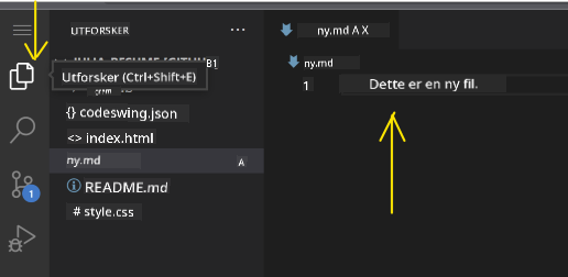 Redigere filer i VSCode.dev