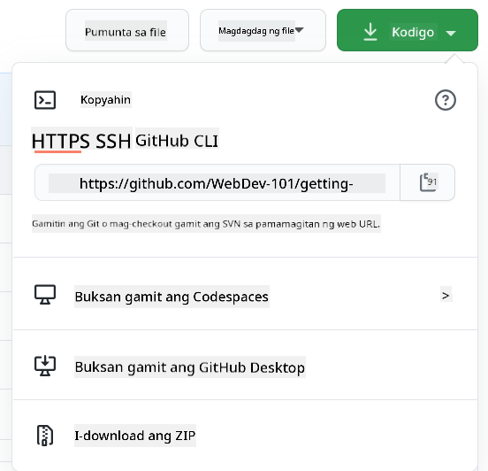 Kopyahin ang repo sa lokal