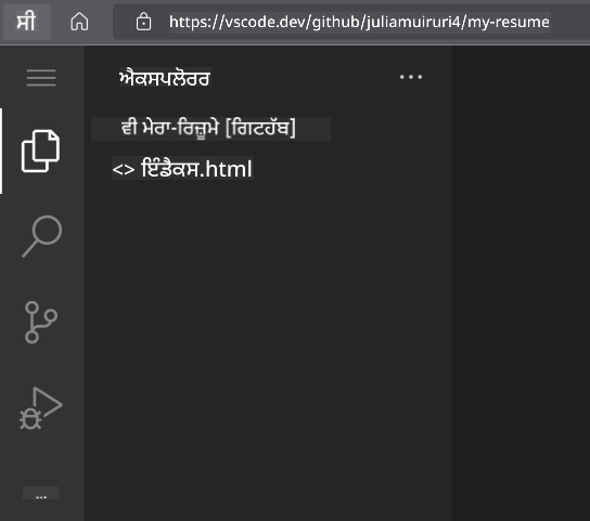 VSCode.dev ਵਿੱਚ ਪ੍ਰੋਜੈਕਟ ਲੋਡ ਕੀਤਾ