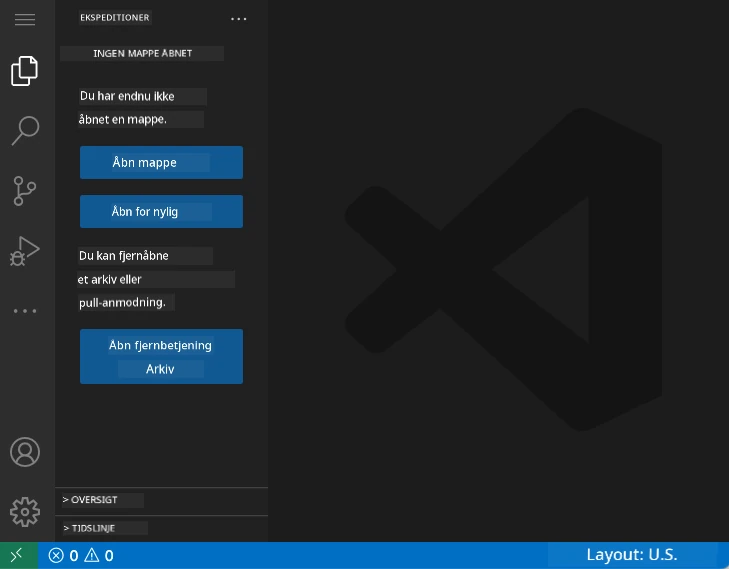 Default VSCode.dev interface