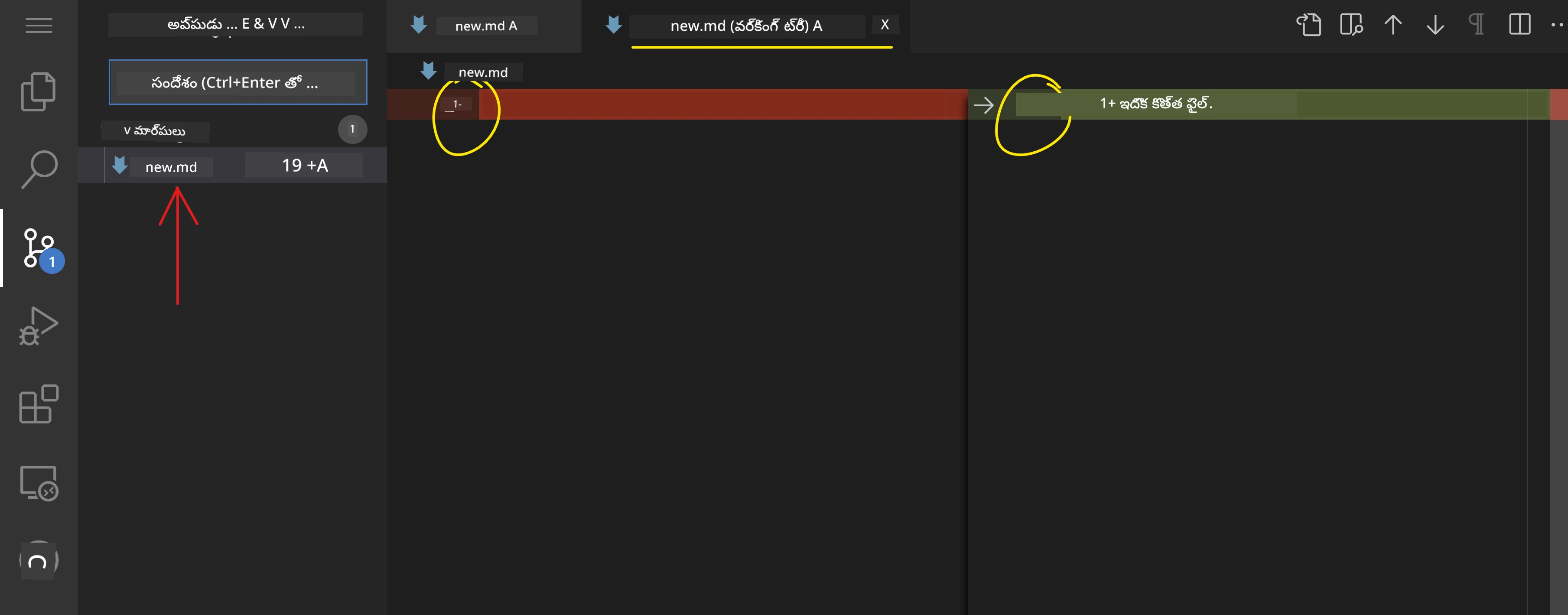 Viewing changes in Source Control