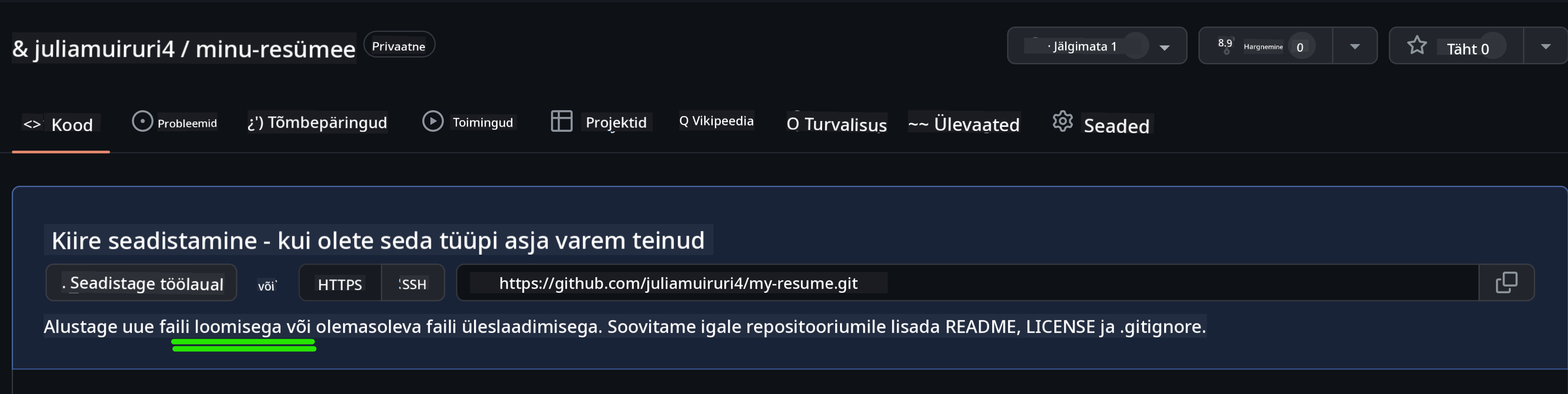 Loo uus fail github.com lehel