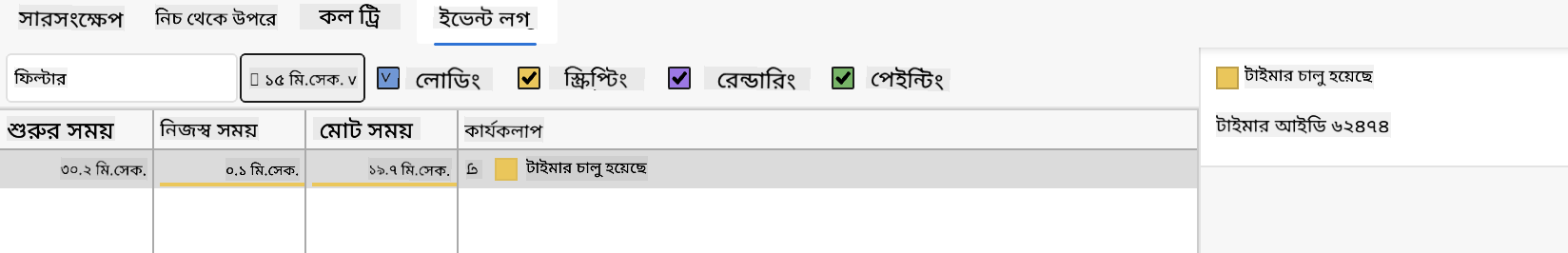 Edge ইভেন্ট লগ