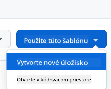 Vytvoriť z template