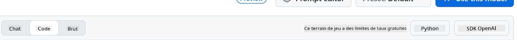 Choix dans l'espace de test