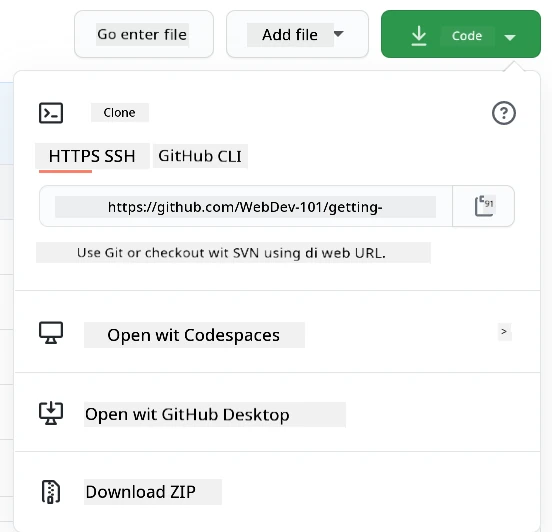 Copy a repo locally