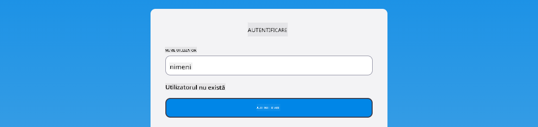 Screenshot showing the error message displayed during login