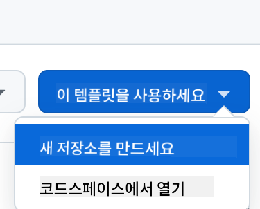 Create from template interface showing the green "Use this template" button