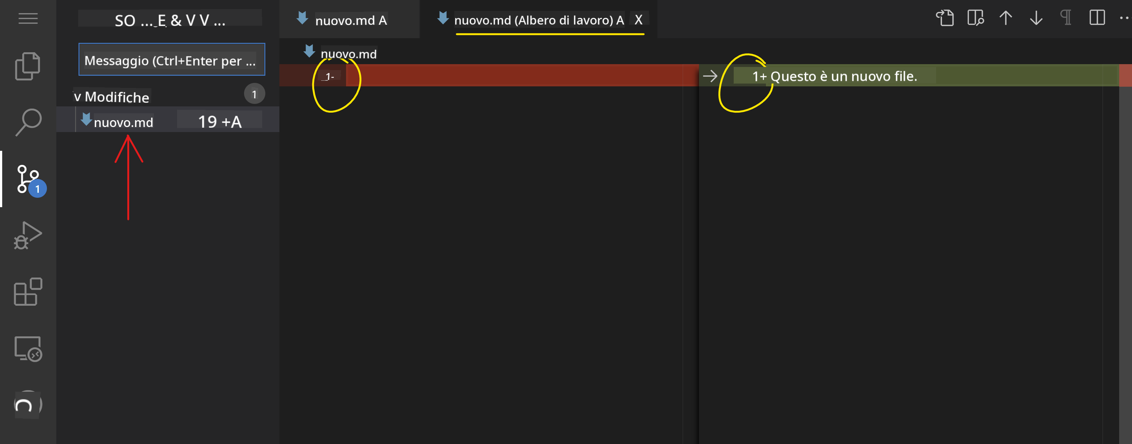 Visualizzare le modifiche nel controllo della sorgente