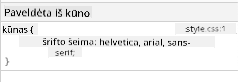 paveldėtas šriftas