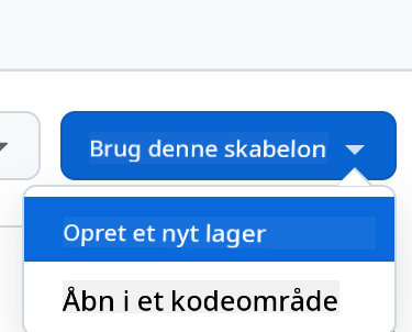 Opret fra skabelon