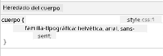 fuente heredada