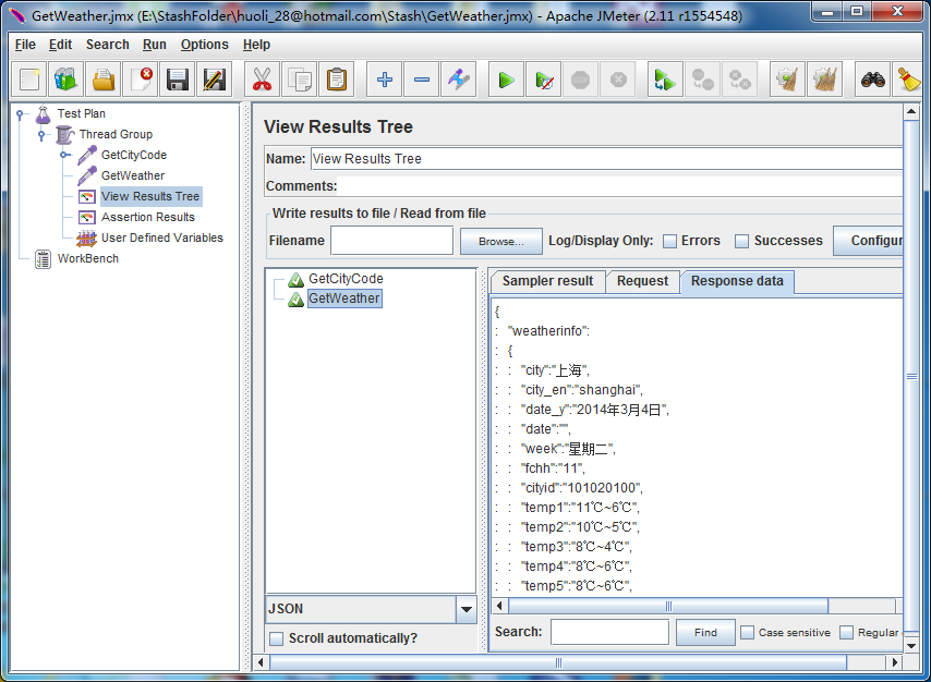 Junit-Regular-Expresstion-Extractor结果