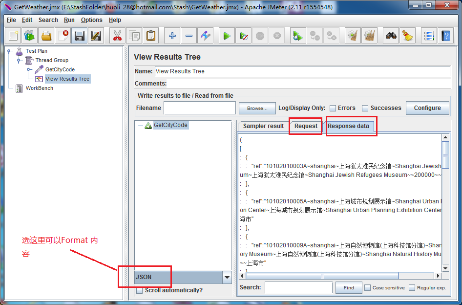 Junit-View-Results-Tree-JSON